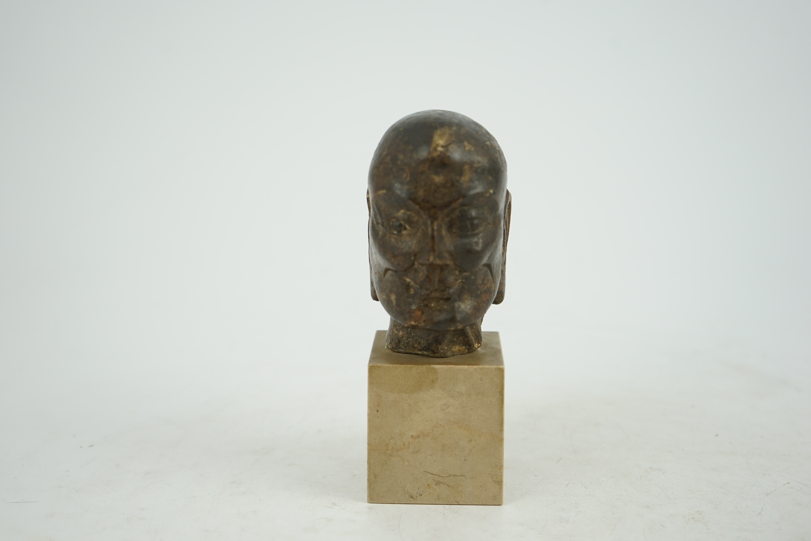 CORRECTION - A Chinese stone model of a luohan's head, Ming dynasty